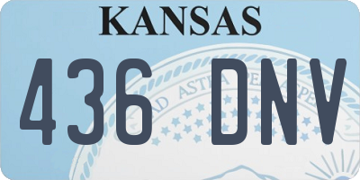 KS license plate 436DNV