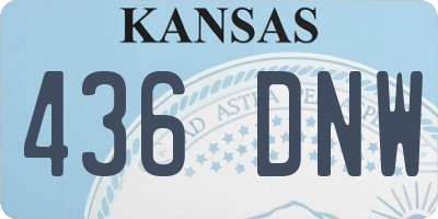 KS license plate 436DNW