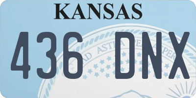 KS license plate 436DNX