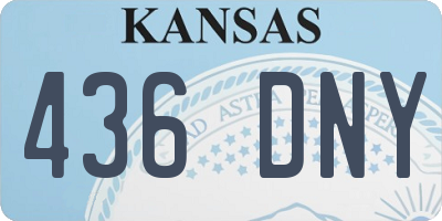 KS license plate 436DNY