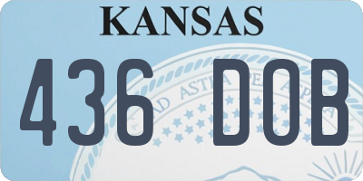 KS license plate 436DOB
