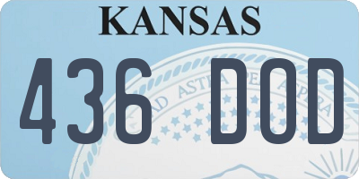 KS license plate 436DOD