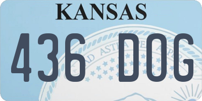 KS license plate 436DOG