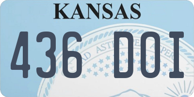 KS license plate 436DOI