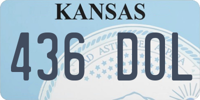KS license plate 436DOL
