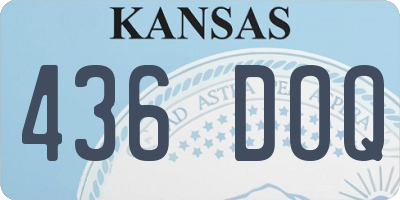 KS license plate 436DOQ