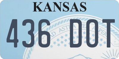 KS license plate 436DOT