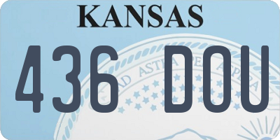 KS license plate 436DOU