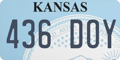 KS license plate 436DOY