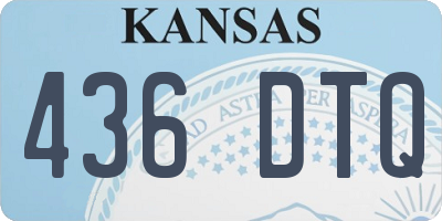 KS license plate 436DTQ