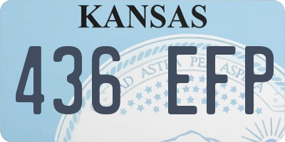 KS license plate 436EFP