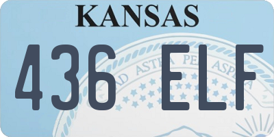 KS license plate 436ELF