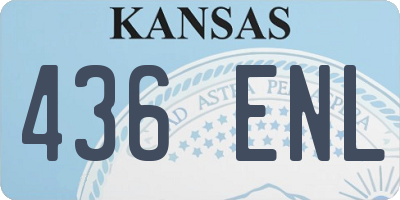 KS license plate 436ENL