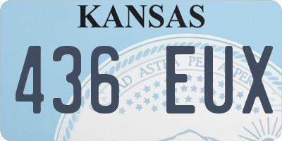 KS license plate 436EUX