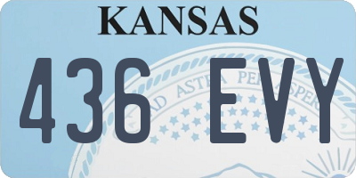 KS license plate 436EVY