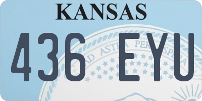 KS license plate 436EYU