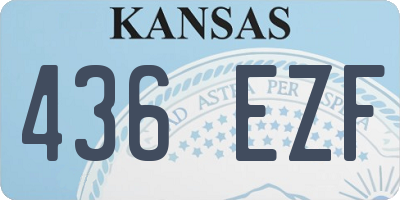 KS license plate 436EZF