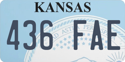KS license plate 436FAE