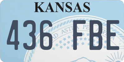 KS license plate 436FBE