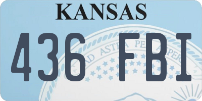 KS license plate 436FBI