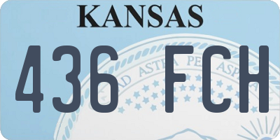 KS license plate 436FCH