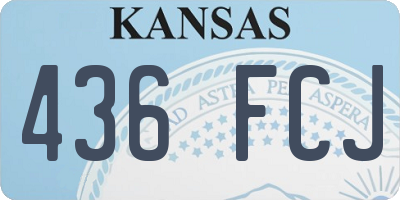 KS license plate 436FCJ