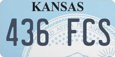 KS license plate 436FCS