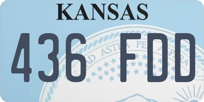 KS license plate 436FDD