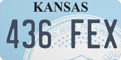 KS license plate 436FEX