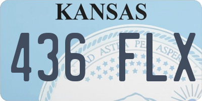 KS license plate 436FLX