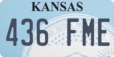 KS license plate 436FME