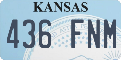 KS license plate 436FNM