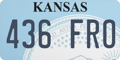 KS license plate 436FRO