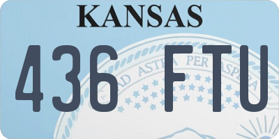 KS license plate 436FTU