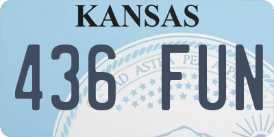 KS license plate 436FUN