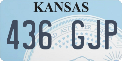 KS license plate 436GJP