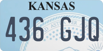 KS license plate 436GJQ