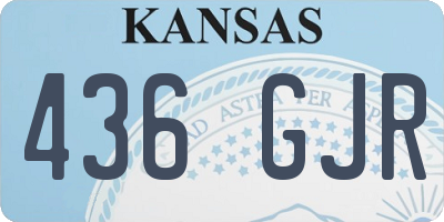KS license plate 436GJR