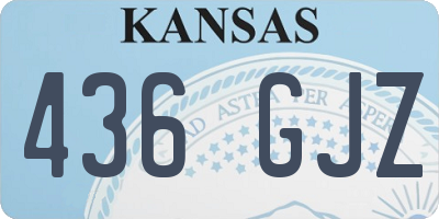 KS license plate 436GJZ