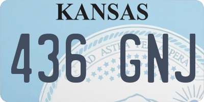 KS license plate 436GNJ