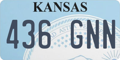 KS license plate 436GNN