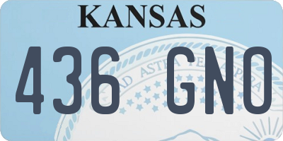 KS license plate 436GNO