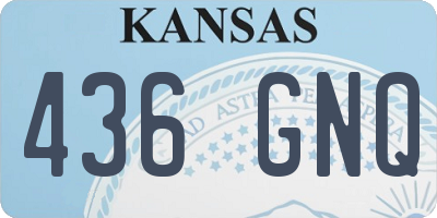 KS license plate 436GNQ