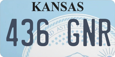 KS license plate 436GNR