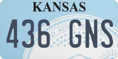KS license plate 436GNS