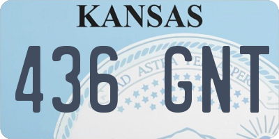 KS license plate 436GNT