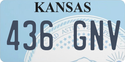 KS license plate 436GNV