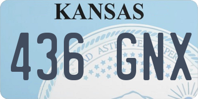 KS license plate 436GNX