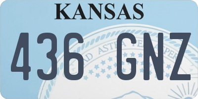 KS license plate 436GNZ