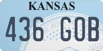 KS license plate 436GOB